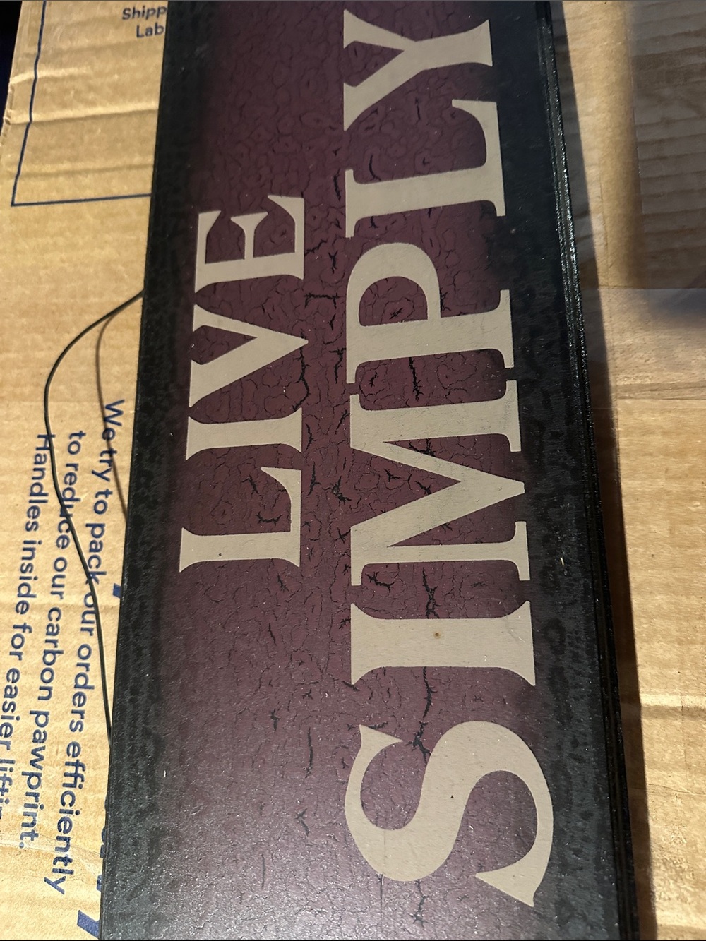 LIVE SIMPLY Wall Sign - Picture 6 of 7